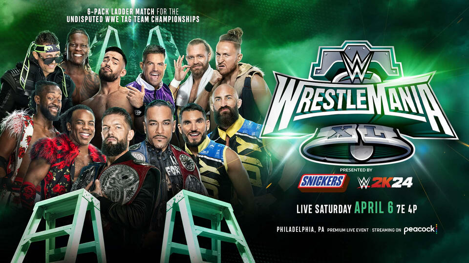 WWE WrestleMania 40 Night 1 - Six Pack ladder match