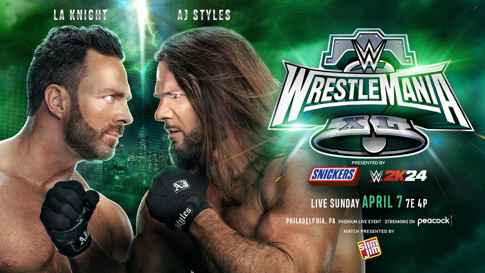 WrestleMania 40 Results: LA Knight vs AJ Styles