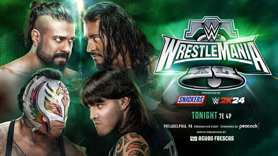 WWE WrestleMania 40 Night 1: Rey & Andrade vs Dom & Santos